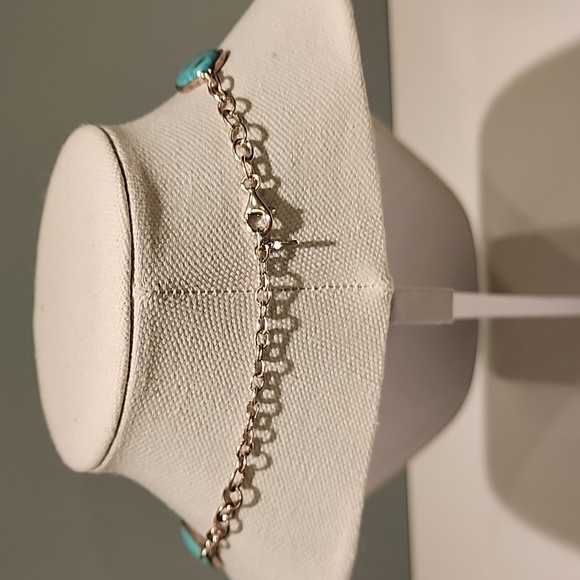 Barse Turquoise Sterling Silver Matching Necklace and Bracelet set - Picture 5 of 15